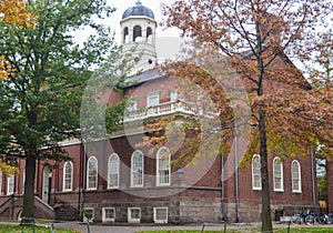 The Harvard University building in Cambridge, Massachusetts, USA
