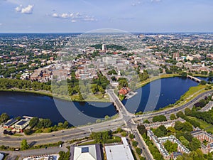 Harvard University and Charles River, Massachusetts, USA