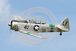 Harvard Warbird Aircraft Slow Pass