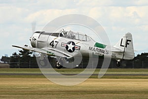 Harvard Warbird Aircraft Take-Off