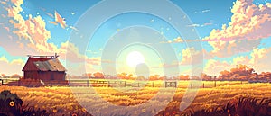 Harvest Bliss: Sprites and Rhythms of the Sun-kissed Fields. Concept Harvest, Bliss, Sprites,