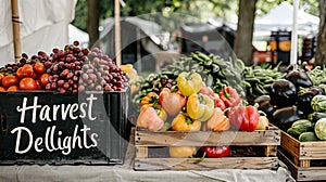 Harvest Delights. A Vibrant Farmers Market Celebration