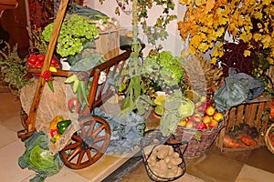 Harvest festival decorative composition of food