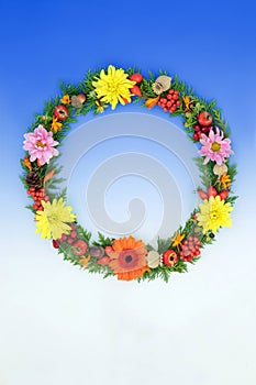 Harvest Festival Samhain Nature Wreath photo