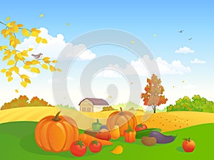 Harvest festival, Thanksgiving landscape