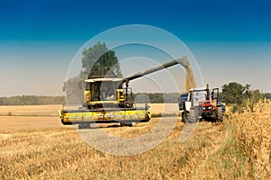 Harvest, fields and meadows during harvest