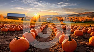 harvest pumpkin farm