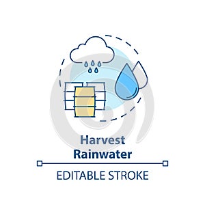 Harvest rainwater concept icon