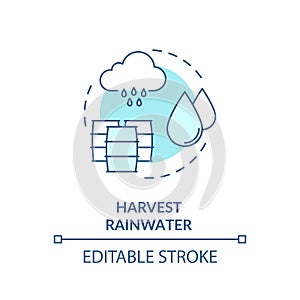 Harvest rainwater turquoise concept icon