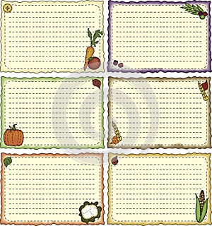 Harvest-theme Recipe Cards
