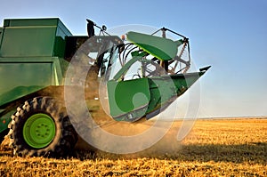 Harvest time. Agriculture machinery