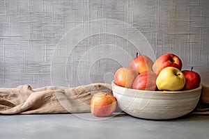 Harvest tones, apples on a wooden background