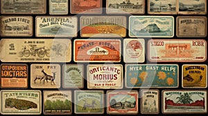 harvest vintage farm labels