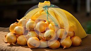 harvest yellow onions bag