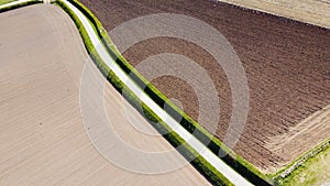 Harvested field in the contryside