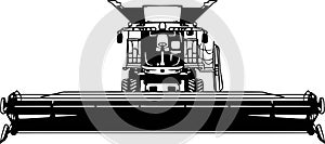 Harvester, Combine - Farm Tractor, farming vehicle - farm silhouette