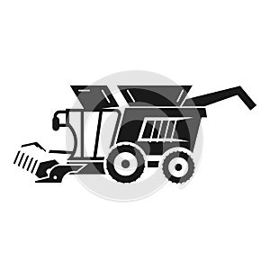 Harvester farm icon, simple style