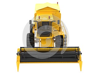 Harvester isolated on background. 3d rendering - illustration