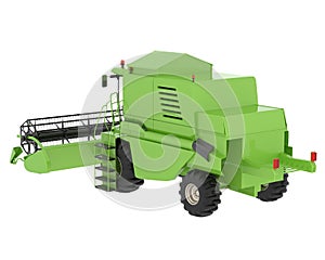 Harvester isolated on background. 3d rendering - illustration