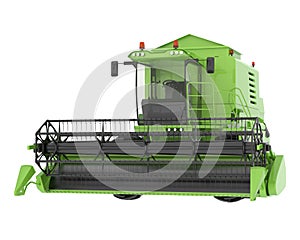 Harvester isolated on background. 3d rendering - illustration