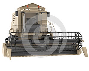 Harvester isolated on background. 3d rendering - illustration