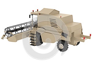 Harvester isolated on background. 3d rendering - illustration