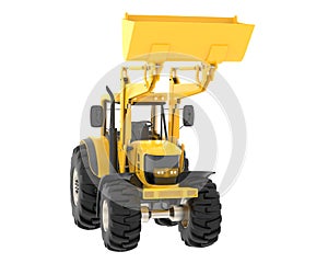 Harvester isolated on background. 3d rendering - illustration