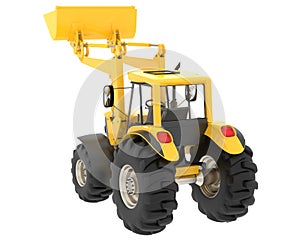 Harvester isolated on background. 3d rendering - illustration