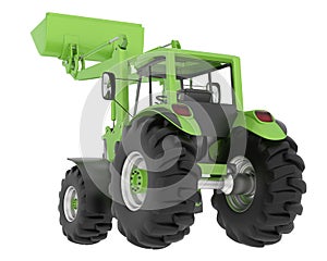 Harvester isolated on background. 3d rendering - illustration