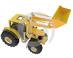 Harvester isolated on background. 3d rendering - illustration