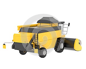 Harvester isolated on background. 3d rendering - illustration