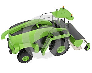 Harvester isolated on background. 3d rendering - illustration