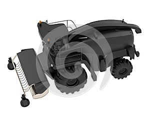 Harvester isolated on background. 3d rendering - illustration