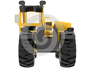 Harvester isolated on background. 3d rendering - illustration