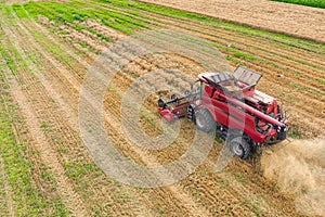 Harvester machine to harvest wheat field