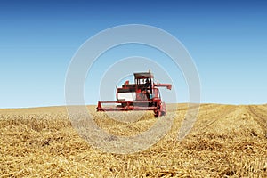 Harvesting time with a combine