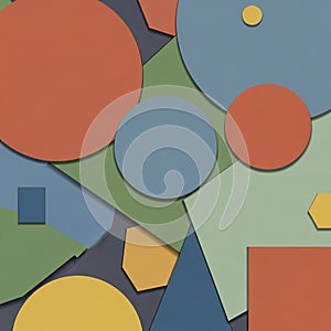 Has a solid color and is arranged on a flat surface, creating a