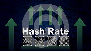 Hash rate of blockchain network increase.