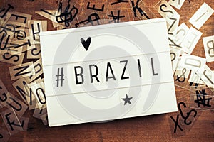 Hashtag Brazil on Lightbox