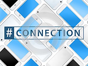 Hashtag connection sign