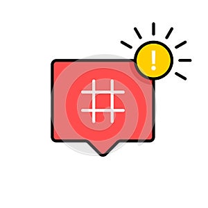 Hashtag icon. Hashtag symbol. Social Media icon. Vector illustration