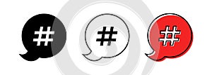 Hashtag icon 3