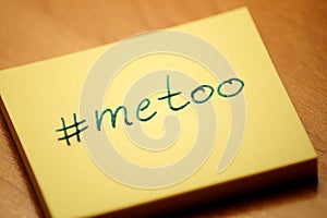 Hashtag metoo # postit sheet postit written