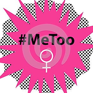 Hashtag MeToo vector illustration in comic book style.