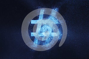 Hashtag sign, Hashtag symbol. Abstract night sky background