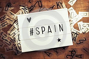 Hashtag Spain on Lightbox
