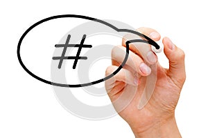 Hashtag Speech Bubble Concept