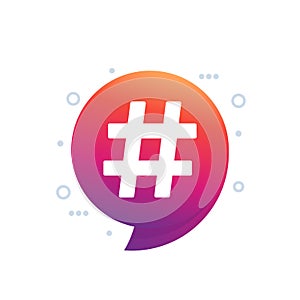 hashtag, trend topic icon for web
