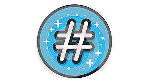 Hashtags Icon Flat tweet vector social media community sign