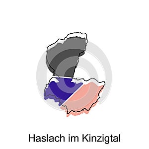 Haslach Im Kinzigtal City Map illustration. Simplified map of Germany Country vector design template